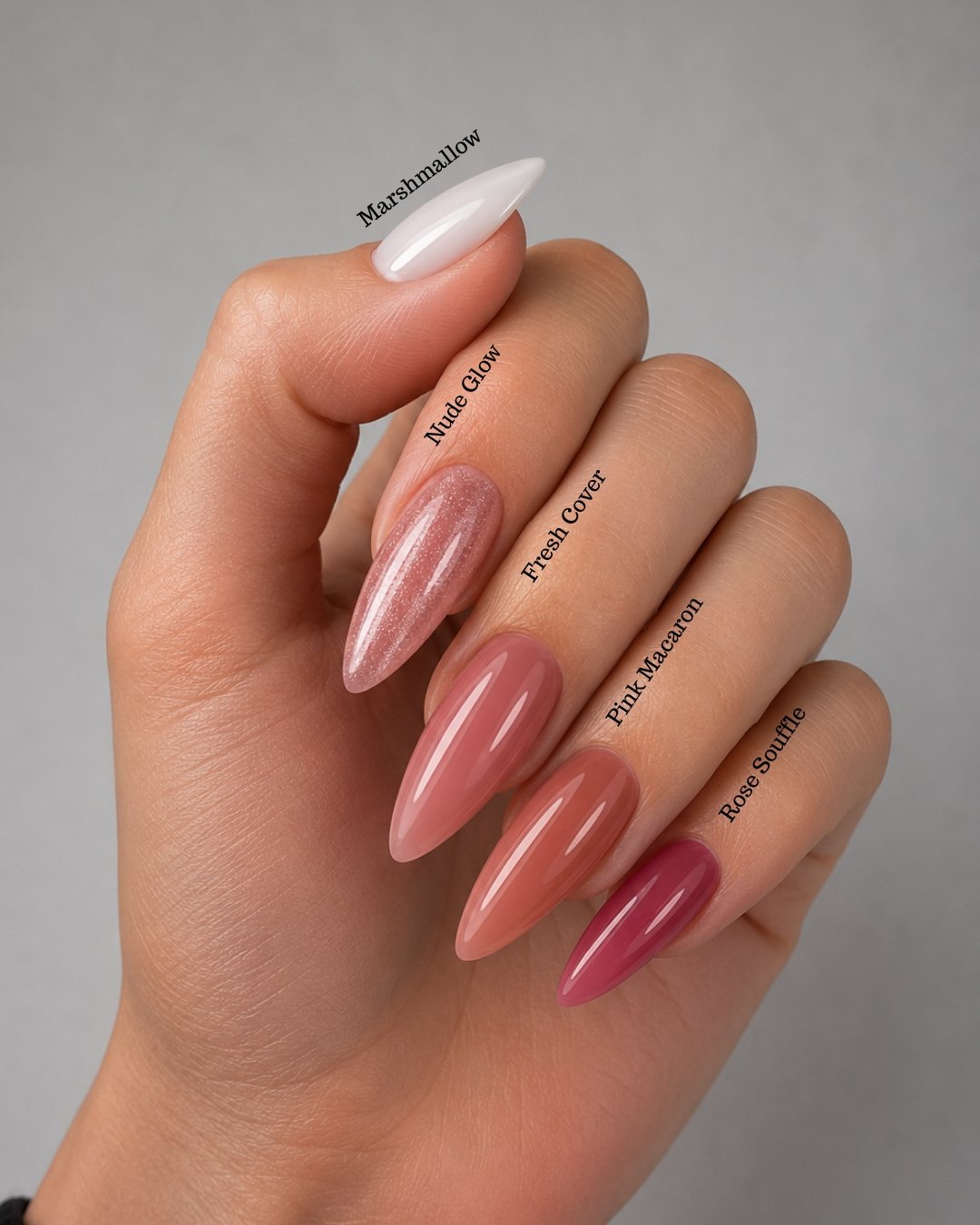 Savaime išsilyginantis gelis Jelly Gelly Macarons Rose Souffle 40ml TPO/HEMA Free - Image 2
